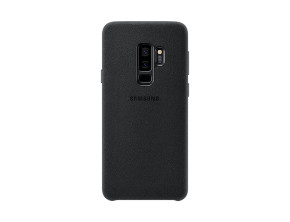 Луксозен твърд гръб ALCANTARA оригинален EF-XG965 за Samsung Galaxy S9 Plus G965 черен